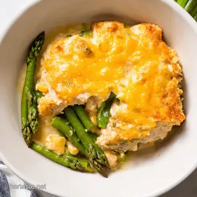 Cheesy Chicken Casserole with Asparagus and Dreamy Comfort