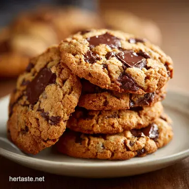 Butterless Cookie Recipe: Chewy Oil-Based Chocolate Chunk Oats Recipe Card