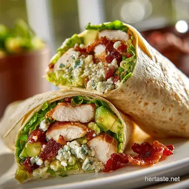 Chicken Cobb Salad Wraps The Ultimate GrabandGo Lunch Recipe Recipe Card