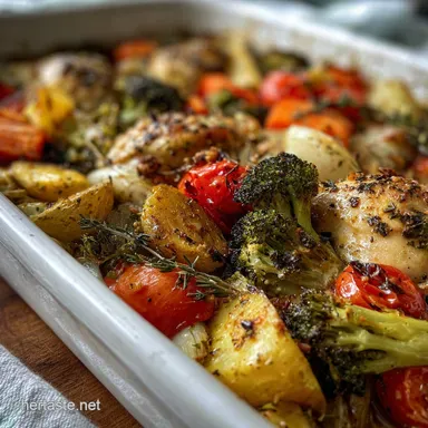 Best Meal Prep Recipe with Chicken and Roasted Vegetables: Oven-Only Recipe Card
