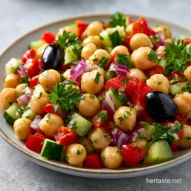 Chickpea Salad Meal Prep in 20 Minutes Recipe Card