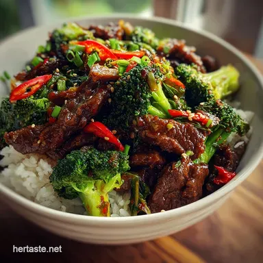 Beef and Broccoli in 25 Minutes Recipe Card