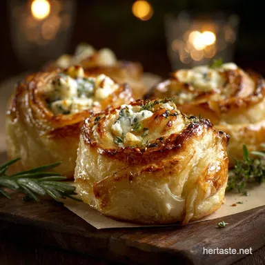 Christmas Eve Appetizers: Elegant, Flaky Brie Rolls Made Easy Recipe Card