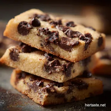 Chocolate Chip Shortbread: Easy 4-Ingredient Shortbread Cookie Recipe Recipe Card