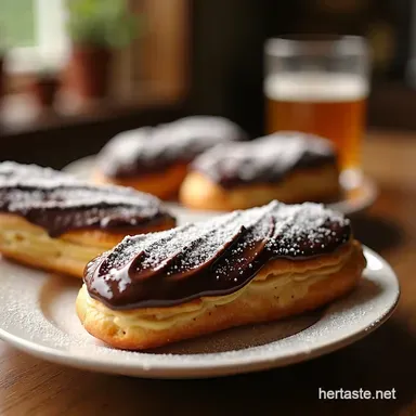 Classic French Chocolate Eclairs Taste Paris at Home Recipe Card