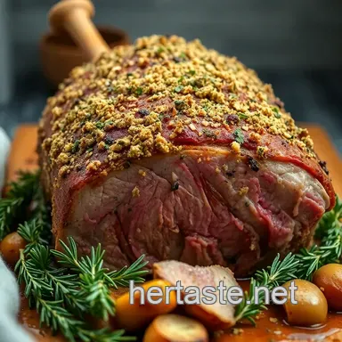 Herb-Crusted Roast Lamb Recipe: A Sunday Roast Classic! Recipe Card