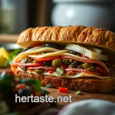 My Favorite Mufaletta Sandwich Recipe: A Taste of New Orleans Recipe Card