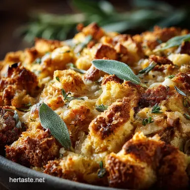 Thanksgiving Dressing: The Ultimate Crispy-Topped Sage Recipe Recipe Card