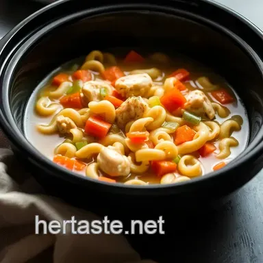 Comfort in a Bowl: Slow Cooker Chicken Noodle Soup presentation