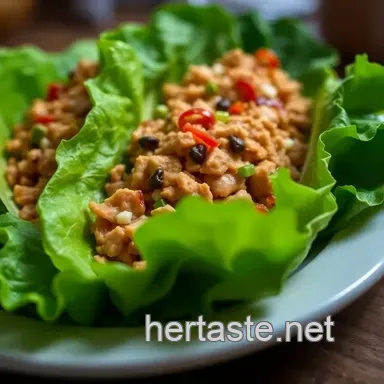 Copycat PF Chang' s Chicken Lettuce Wraps presentation
