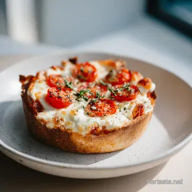 Cottage Cheese Pizza Bowl in 10 Minutes Recipe Card