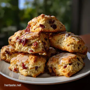 Starbuck s Copycat Cranberry Orange Scones: Buttery Recipe Card