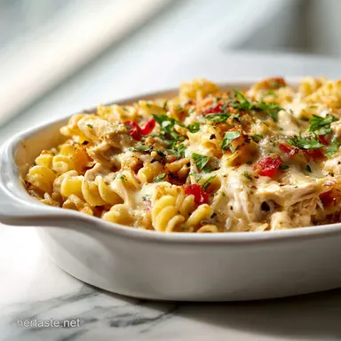 Crazy Good Chicken Pasta Casserole: Creamy Baked Dinner in 45 Min Recipe Card