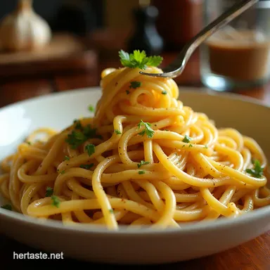 The Ultimate Weeknight Siren CrazyGood Garlic Butter Noodles Recipe Card