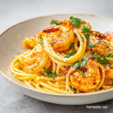 Creamy Cajun Shrimp Pasta in 25 Minutes Recipe Card