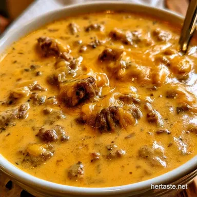Creamy Cheeseburger Soup in 45 Minutes