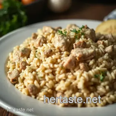Comforting Chicken Cream of Mushroom Rice: A Family Favourite Recipe Card