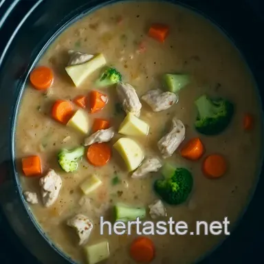 Easy & Creamy Chicken Broccoli Soup Crock Pot: A Family Favorite Recipe Card
