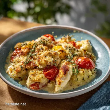 Creamy Chicken Casserole: Ready in 40 Minutes Recipe Card