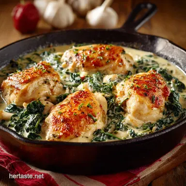 Creamy Chicken Florentine A Speedy Elegant Weeknight Dinner Recipe Recipe Card