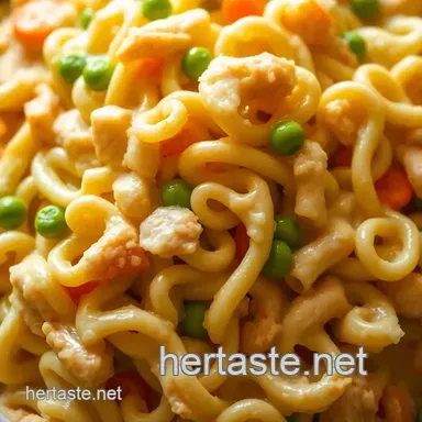 Easy Creamy Chicken Noodle Casserole Recipe: A Family Favorite Recipe Card