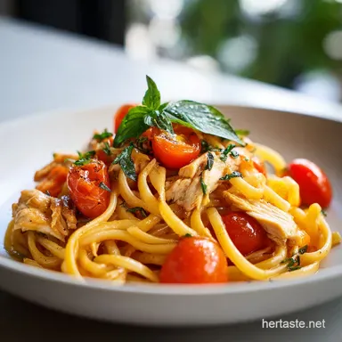 Creamy Chicken Pasta in 30 Minutes with Smoky Chicken Recipe Card