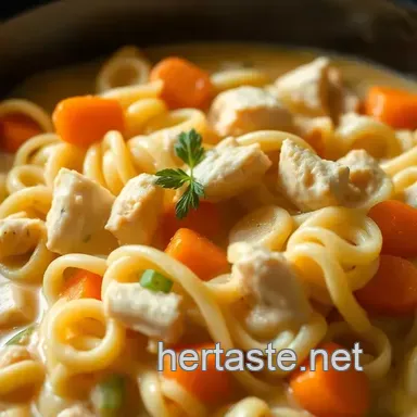 Creamy Crockpot Chicken Noodle Nirvana - Easy Comfort Food!