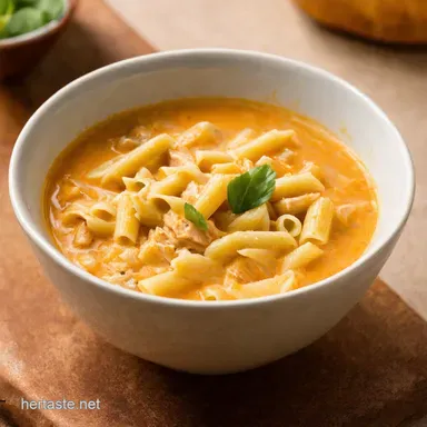 Creamy Chicken Pasta Soup My GoTo Comfort Bowl Recipe Card