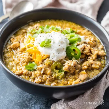Easy White Chicken Chili Creamy Comfort in 45 Minutes Recipe Card
