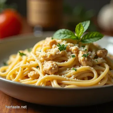 Creamy Garlic Parmesan Chicken Pasta Ready in 30 Recipe Card