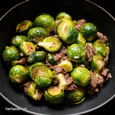 Creamy Garlic Parmesan Brussels Sprouts Steak Nights Best Side Recipe Card