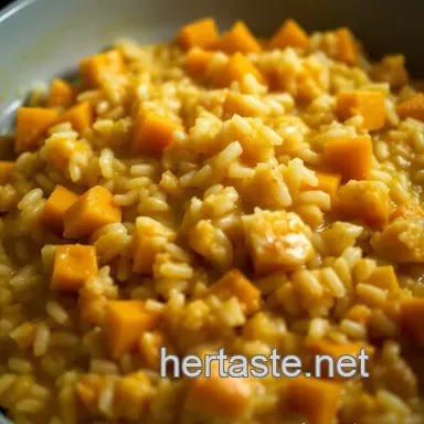 Creamy Kayla Butternut Squash Risotto presentation