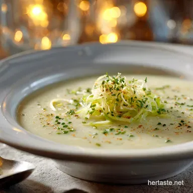 Creamy Leek and Parsnip Soup Silky Smooth Winter Comfort Food Recipe Card