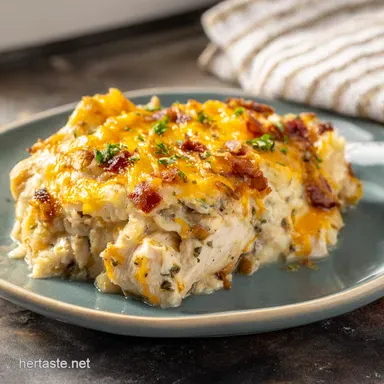Creamy Ranch Chicken Bake Bacon Cheddar Bliss Recipe Card