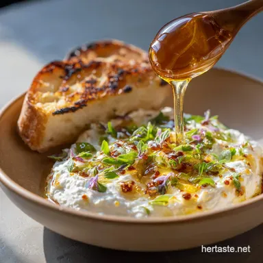 Ricotta Dip with Hot Honey The Creamiest 10Minute Appetizer Recipe Card
