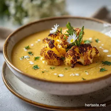 Creamy Roasted Cauliflower Soup Recipe: Ready in 55 Min