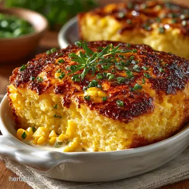 Grandmas Golden Creamy Southern Corn Pudding Recipe