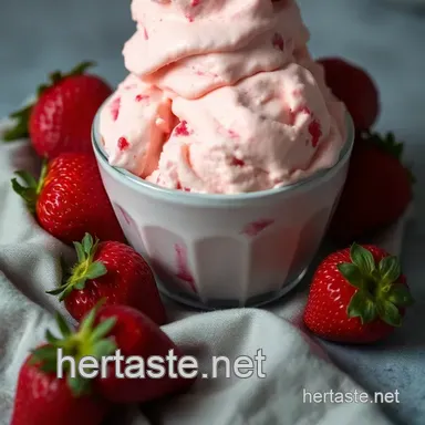 creamy strawberry cheesecake ice cream: A Family Favorite Summer Treat Recipe Card