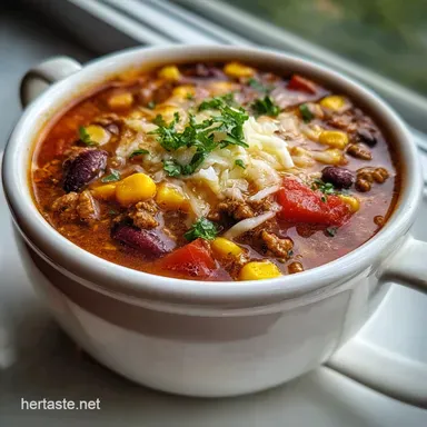 Easy Creamy Taco Soup Ready in 30 Min Recipe Card