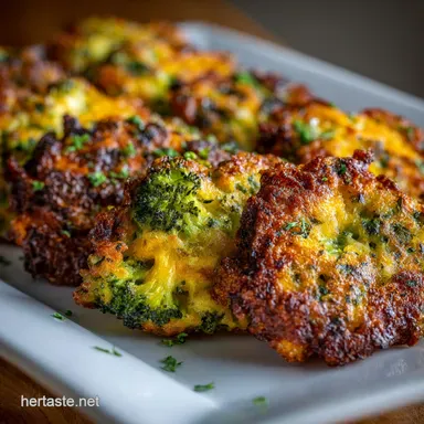 Cheesy Broccoli Fritters Recipe: Crispy, Easy Cheddar Bites Recipe Card