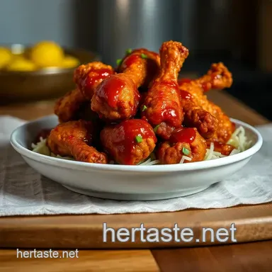 Crispy Korean Fried Chicken with Sweet and Spicy Sauce - Your New Family Favorite Recipe Card