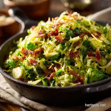 Shredded Brussel Sprouts: Crispy Slaw with Lemon Pancetta