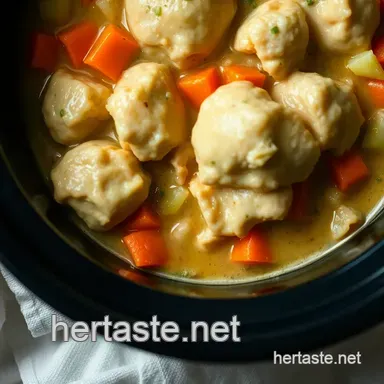 Easy Crock Pot Chicken and Dumplings - Proper Comfort Food! Recipe Card