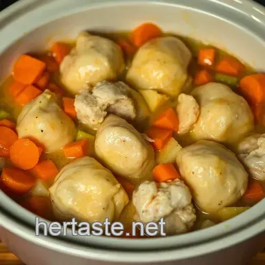 Easy Crock Pot Chicken and Dumplings - Proper Comfort Food!