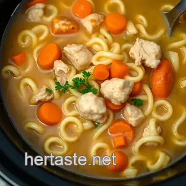 Chicken Noodle Soup Crock Pot: Easiest Comfort Food! Recipe Card