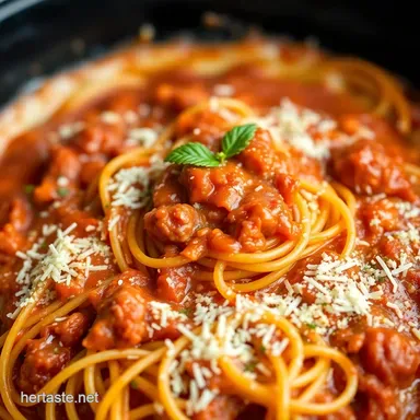 Crock Pot Spaghetti: The Easiest, Most Delicious Dinner Recipe Card