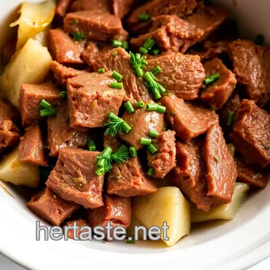 Easy Crockpot Corned Beef & Cabbage: Classic Comfort! Recipe Card