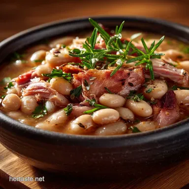 Easy Crockpot Great Northern Beans with Ham Hocks