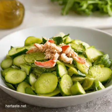Cucumber Crab Salad My GoTo Refreshing Recipe Recipe Card