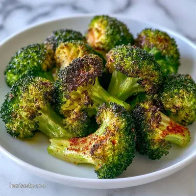 Easy Air Fryer Broccoli in 12 Minutes Recipe Card
